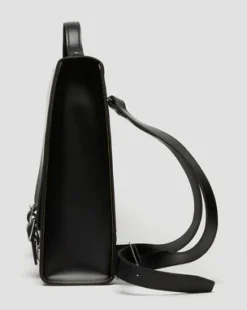 Kiev Leather Box Laptop -reppu in Musta