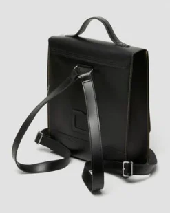 Kiev Leather Box Laptop -reppu in Musta
