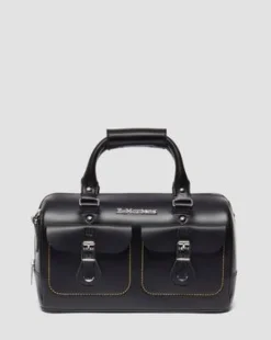 Kiev Leather Top Handle -laukku in Musta