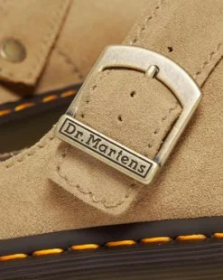 Laketen Bronx Suede Platform Mules in Gyldenbrun