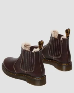 2976 Leonore II Faux Fur Lined Grizzly Leather Chelsea Boots in Tummanruskea