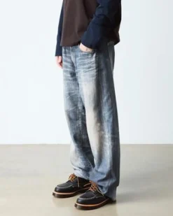 Lowell Wild Grain Leather Moc Toe -kengät in Musta