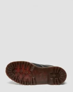 Lowell Wild Grain Leather Moc Toe -kengät in Musta