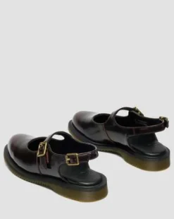 Madaline Mary Jane Rub Off Leather Sling Back -kengät&nbsp; in Kirsikanpunainen