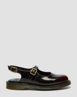 Madaline Mary Jane Rub Off Leather Sling Back -kengät&nbsp; in Kirsikanpunainen