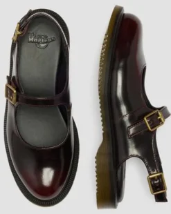 Madaline Mary Jane Rub Off Leather Sling Back -kengät&nbsp; in Kirsikanpunainen