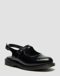 Madaline Mary Jane Smooth Leather Sling Back -kengät in Musta
