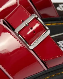 Mattison Slide Soft Patent Leather -sandaalit in Scarlet Red