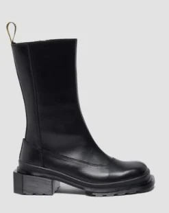 MAYBOLE HI SQUARE TOE – NAHKAISET CHELSEA-BOOTSIT in Musta