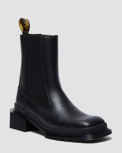 Maybole Leather Square Toe Chelsea -nilkkurit in Musta