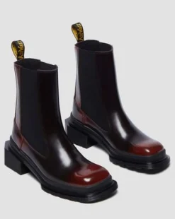 Maybole Leather Square Toe Chelsea -nilkkurit in Musta