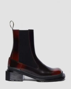 Maybole Leather Square Toe Chelsea -nilkkurit in Musta