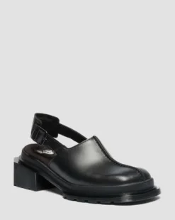 Maybole Square Toe Leather -lipokkaat in Musta