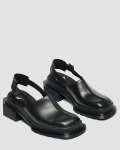 Maybole Square Toe Leather -lipokkaat in Musta