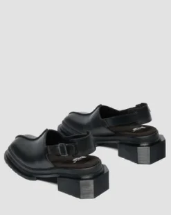 Maybole Square Toe Leather -lipokkaat in Musta