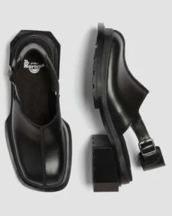 Maybole Square Toe Leather -lipokkaat in Musta
