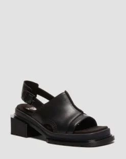 Maybole Wanama Leather Sandaalit in Musta