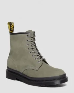 1460 Milled Nubuck Leather Lace Up -maiharit in Nickel Grey