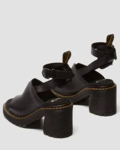 Millee Leather Open Toe -sandaalit in Musta