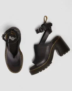 Millee Leather Open Toe -sandaalit in Musta