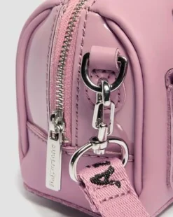 Mini Top Handle Patent Leather -laukku in Dusty Rose Pink
