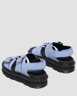 Mokkanahkaiset Zebzag-sandaalit in Cornflower Blue