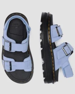 Mokkanahkaiset Zebzag-sandaalit in Cornflower Blue