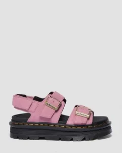 Mokkanahkaiset Zebzag-sandaalit in Dusty Rose Pink