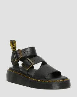 Nahkaiset Gryphon Quad Platform -sandaalit in Musta