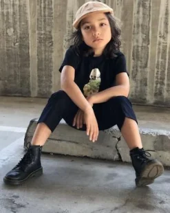 Nahkaiset Junior 1460 Softy T Lace Up -maiharit in Musta