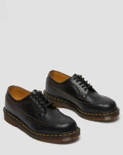 Nahkaiset Vintage 3989 Quilon Brogue -kengät in Musta