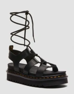 Nartilla Leather Gladiator -sandaalit in Musta