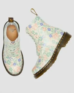 1460 Pascal Floral Reclaimed Leather -maiharit in Pilvenvalkoinen