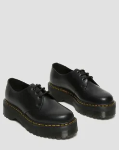 1461 Quad Smooth Leather Platform -kengät in Musta