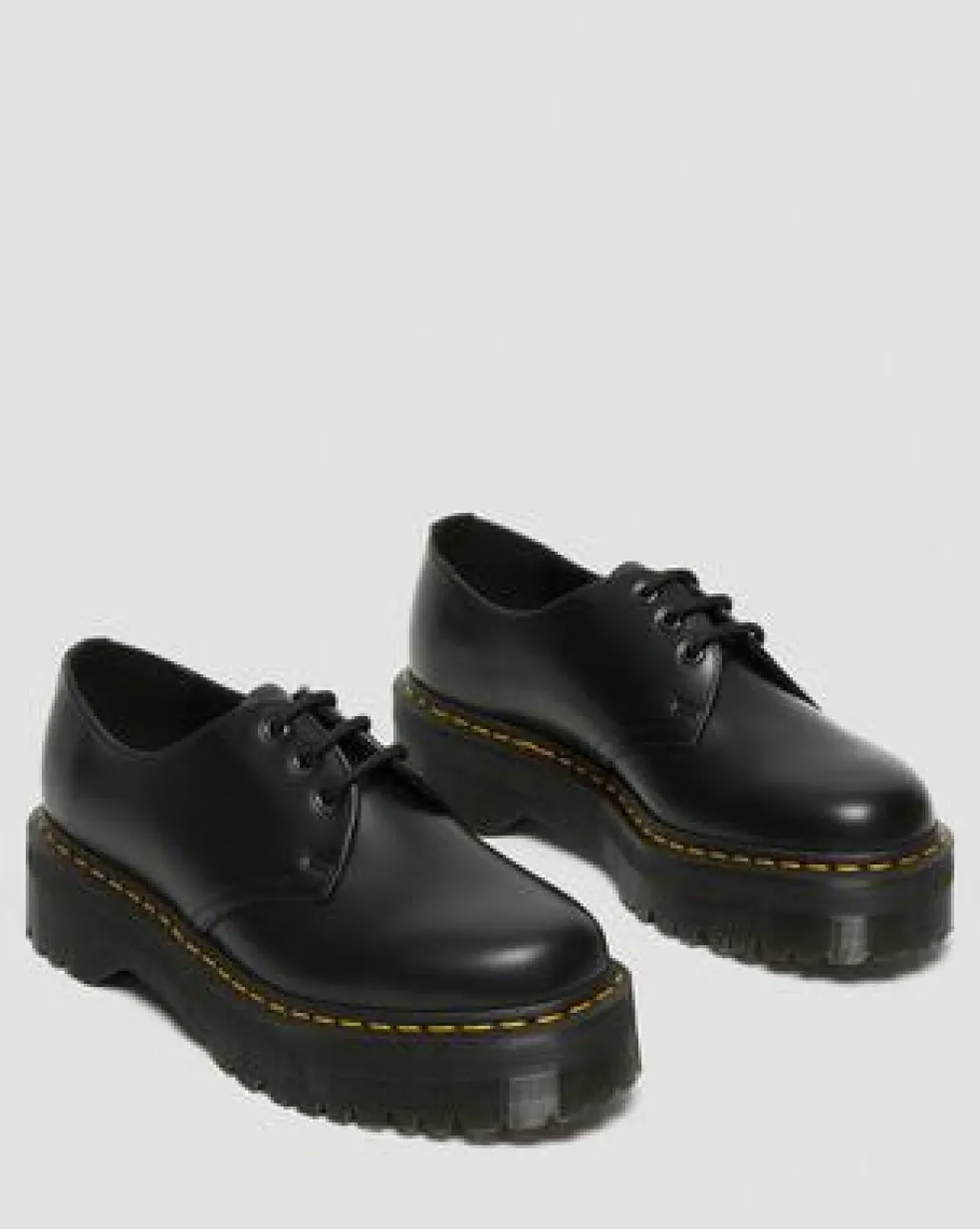 1461 Quad Smooth Leather Platform -kengät in Musta