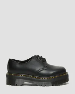 1461 Quad Smooth Leather Platform -kengät in Musta