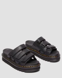 Raine Slide Athena Leather -sandaalit in Musta