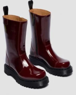 Rejena Laquered Leather -saappaat in Kirsikanpunainen