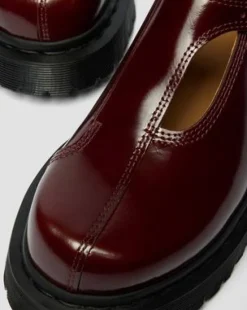 Rejena Mary Jane Laquered Leather -kengät in Kirsikanpunainen