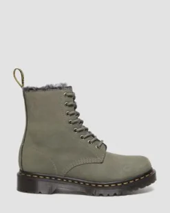 1460 Serena Faux Fur Lined Nubuck Lace Up -maiharit in Nickel Grey