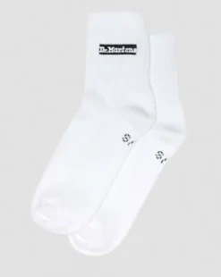 Short Athletic Logo Organic Cotton Blend -sukat in Valkoinen