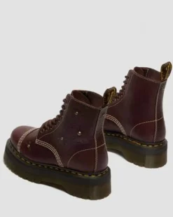 Sinclair Flower Grizzly Leather Platform -maiharit in Tummanruskea