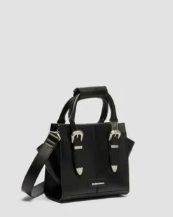 Small Kiev Leather Tote Bag in Musta