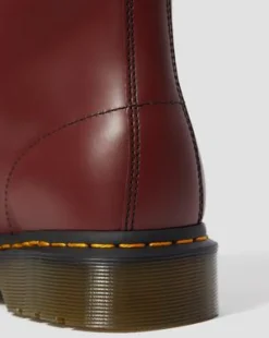 1460 Smooth Leather Lace Up -maiharit in Kirsikanpunainen