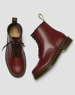 1460 Smooth Leather Lace Up -maiharit in Kirsikanpunainen