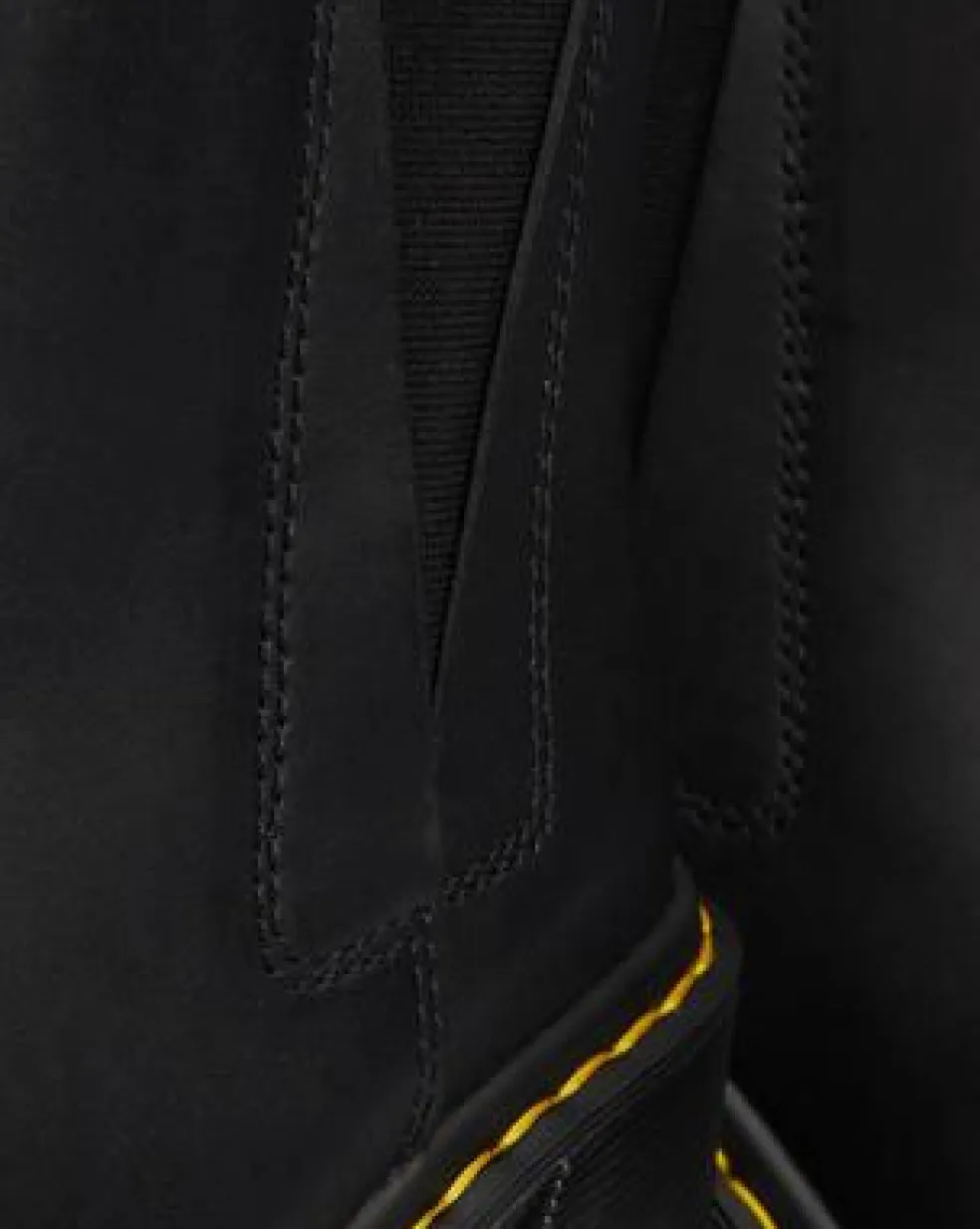 Spence Leather Flared Heel Chelsea Boots in Musta