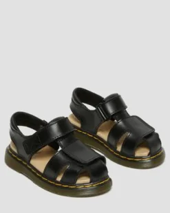 Taaperoiden Moby II Leather Strap Velcro -sandaalit in Musta