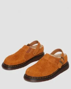 Tekoturkisvuoratut Isham Faux Shearling Suede -lipokkaat in Pecan Brown