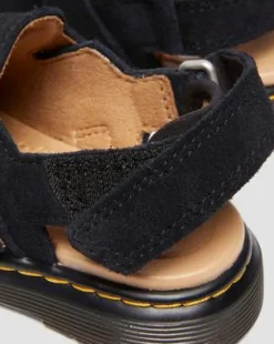 Toddler Jorgie Suede Mules in Musta