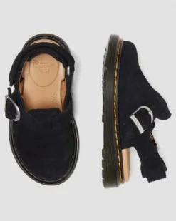 Toddler Jorgie Suede Mules in Musta
